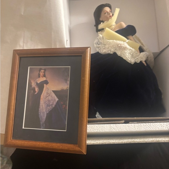 Franklin Mint Heirloom porcelain Scarlet O’Hare 17” with Franklin Mint portrait - Picture 1 of 9